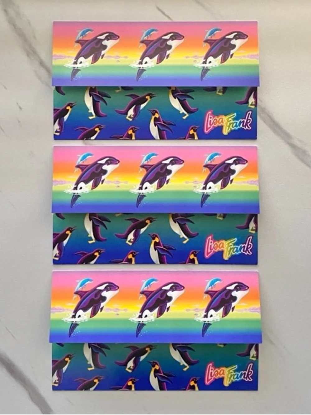 VTG Lisa Frank Max Splash orca postalettes and postcard 4pc set